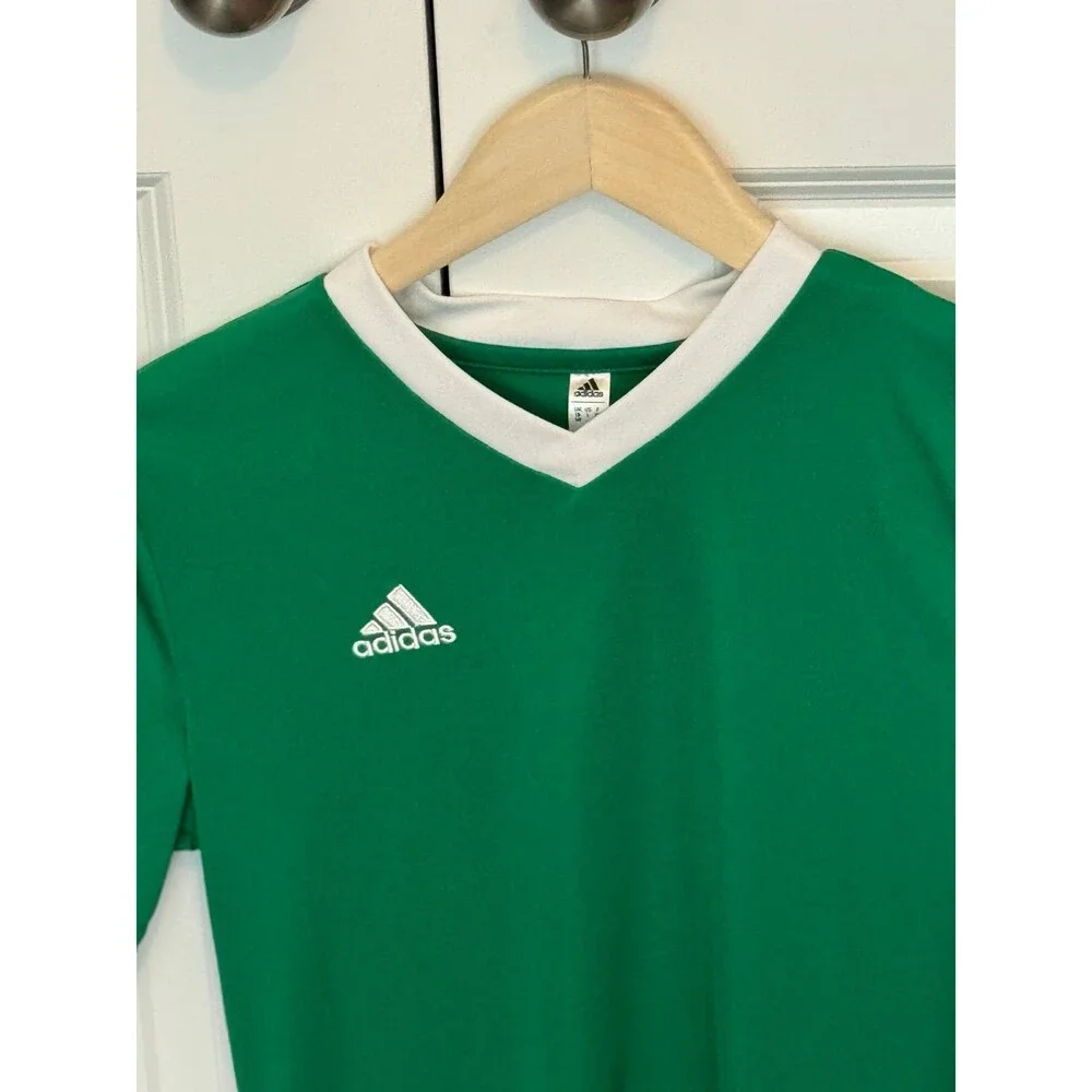 Adidas Kid’s Green and White Jersey, (Size Large), Athletic-wear/Active-wear - Picture 2 of 12